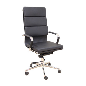 A9944 ΜΑΥΡΟ PU ΠΟΛΥΘΡΟΝΑ ΓΡΑΦΕΙΟΥ 55X60X51-115/61-125εκ.